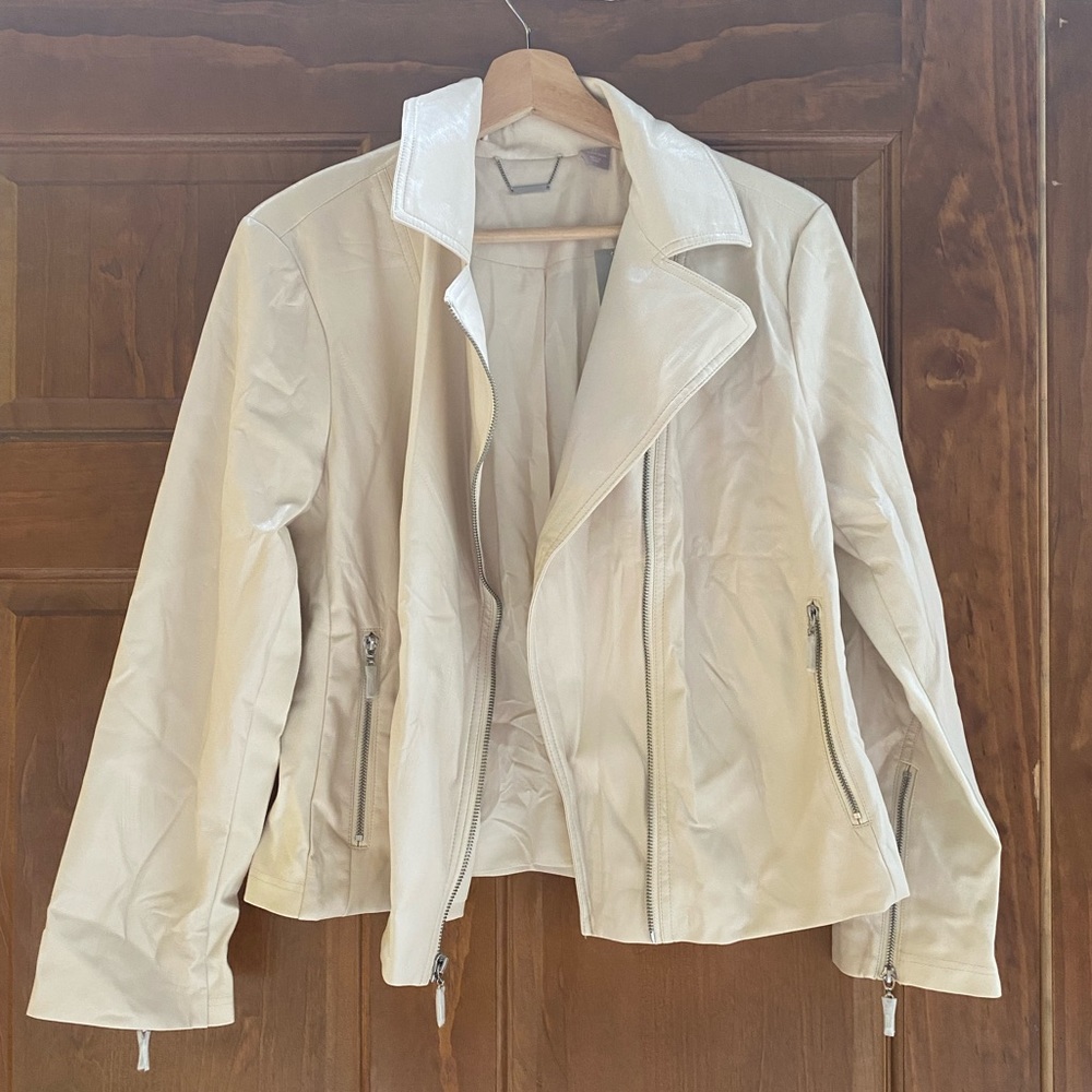 Chico’s Faux Leather Moto Jacket - Medium